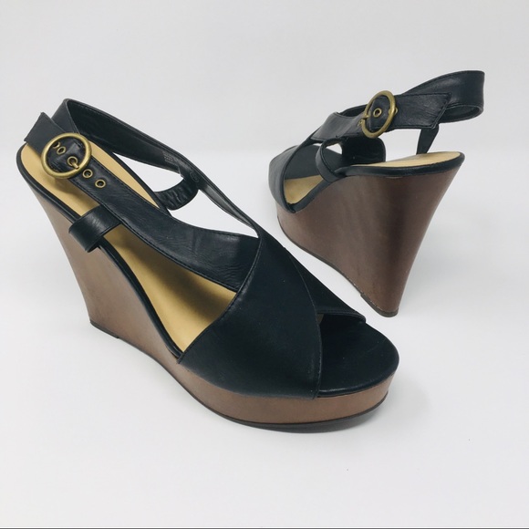 Soda Platform Wedge Strappy Open Toe Sandal 10 10M - Picture 2 of 7